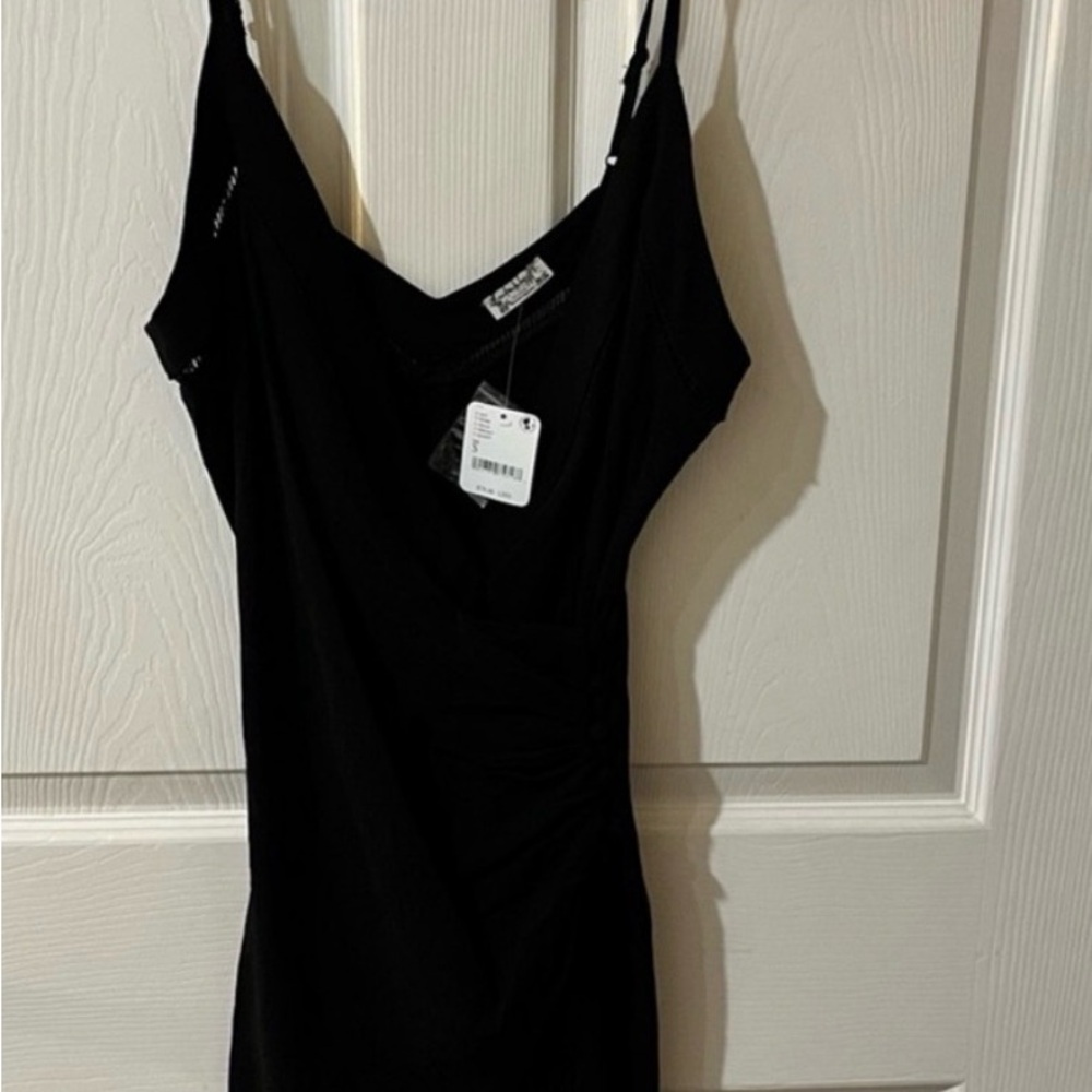 S FREE PEOPLE INTIMATELY BLACK DYLAN BODYCON MINI DRESS SMALL NWT - Picture 5 of 7